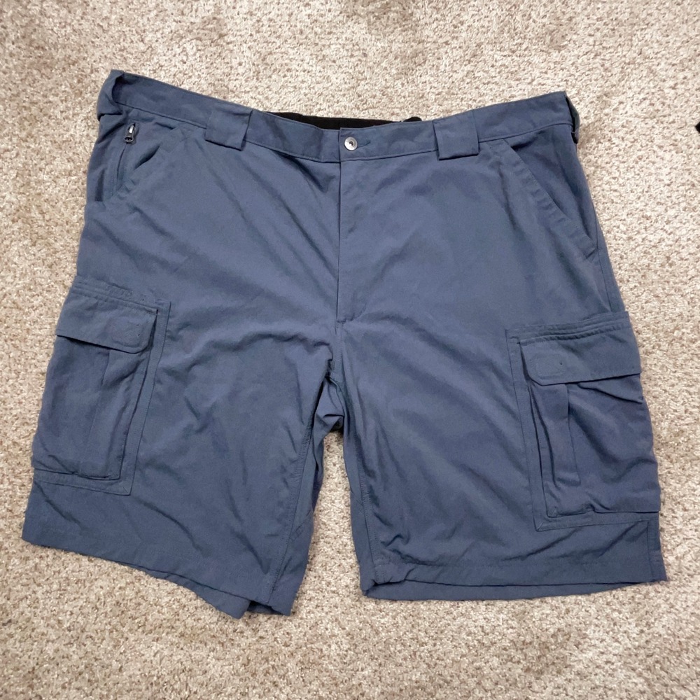 Duluth Trading Co Shorts Men 3XL Blue Cargo Nylon 11" Inseam 48" Waist